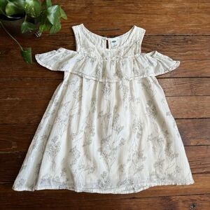 Old Navy White Floral Cotton Dress